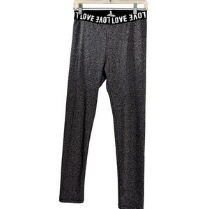 Bozzolo Womens Love Waistband Gray Leggings Size Large